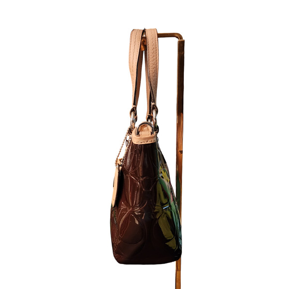 Coach Peyton Embossed Signature C Patent Leather Tote Bag - Picture 6 of 7